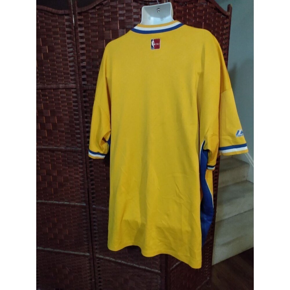 Vintage Majestic Hardwood Classics Golden state Warriors Warm Up Jersey Shirt 3X - Picture 2 of 16
